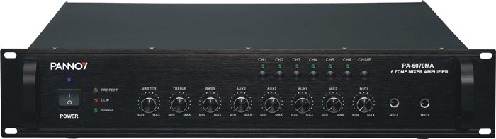 PA-6070MA 6 Zone Mixer Amplifier 70W