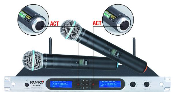 PA-U804 UHF Wireless Microphone 