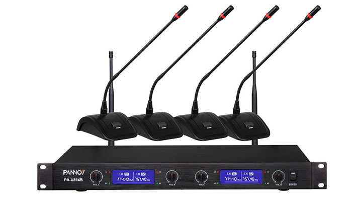PA-U814B UHF Wireless Conference System 4-in-1